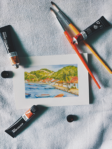 Aquarelle - Mouillage