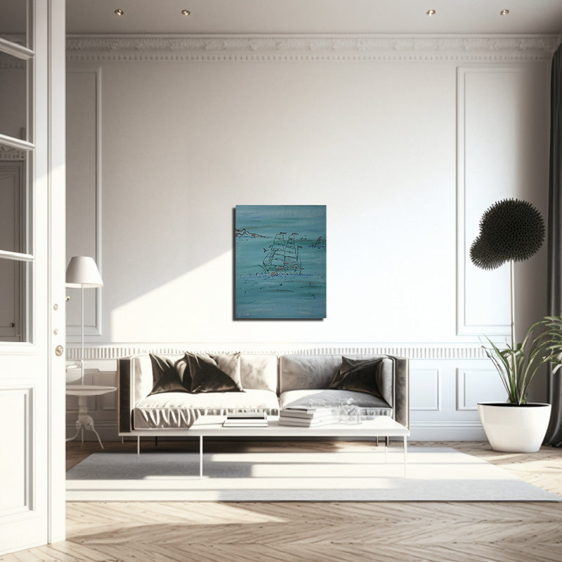 Le saut de dauphin - 50x60