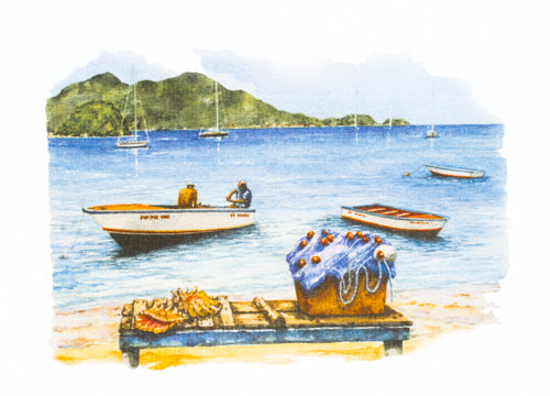 Aquarelle - Retour de pêche
