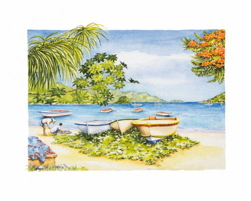 Aquarelle - Bord de mer