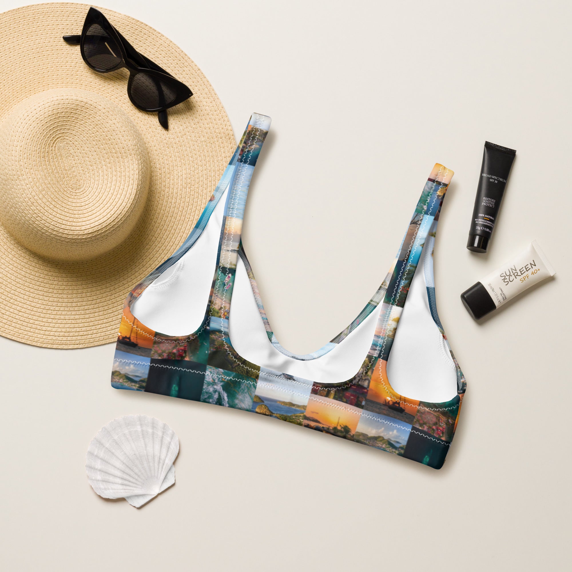 Haut de maillot de bain éco-responsable rembourré