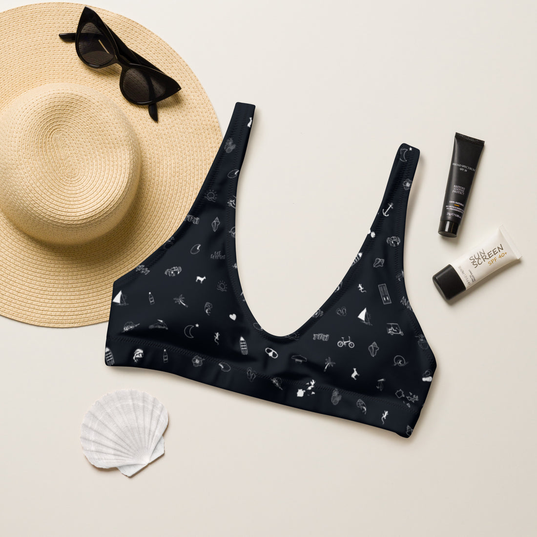 Haut de maillot de bain éco-responsable rembourré