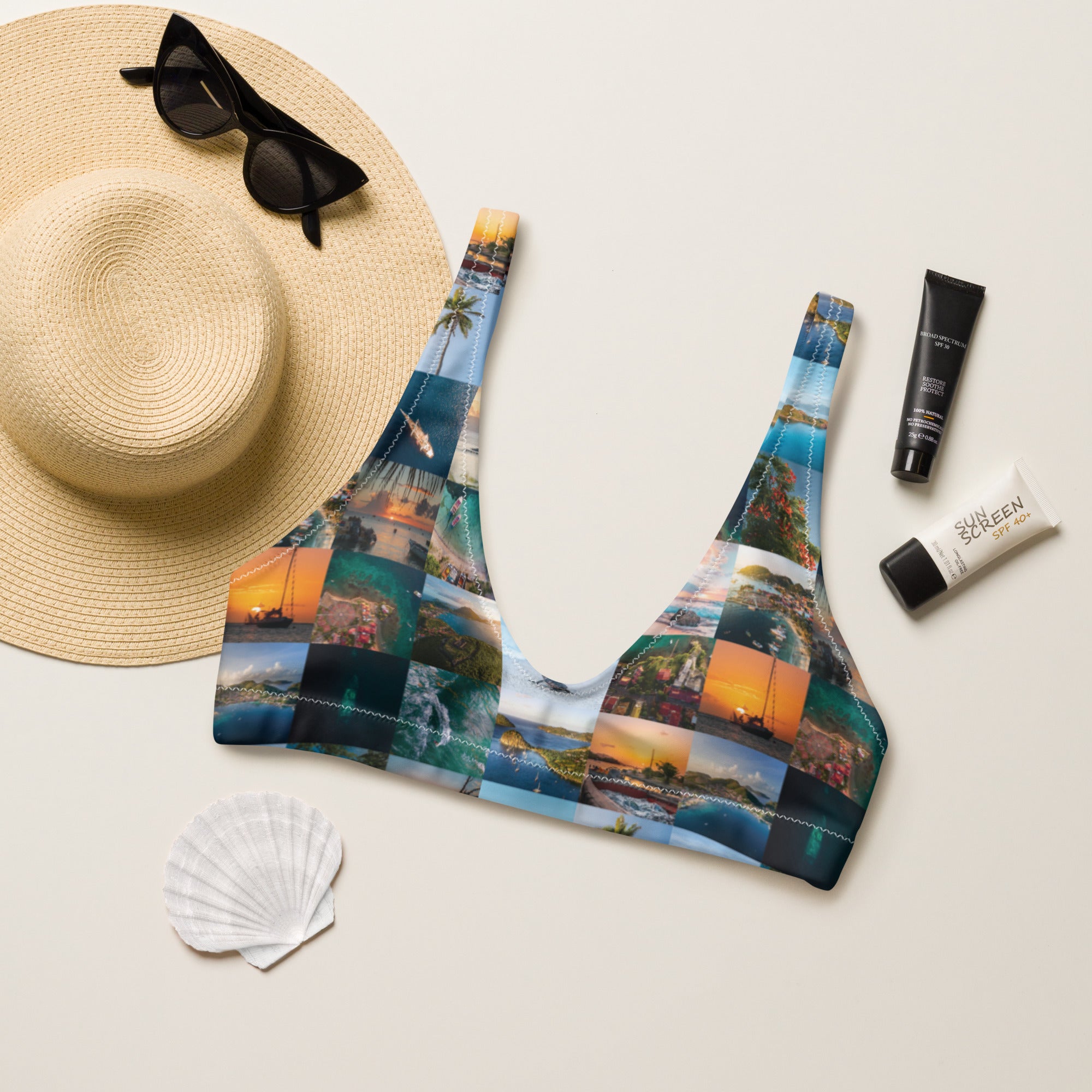 Haut de maillot de bain éco-responsable rembourré