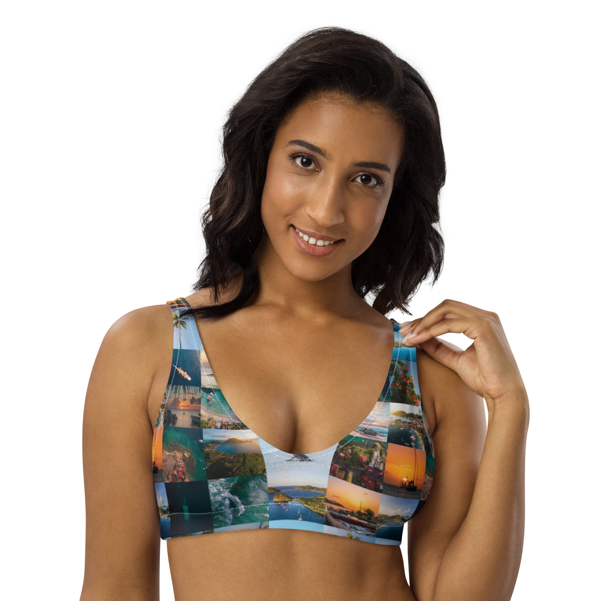 Haut de maillot de bain éco-responsable rembourré