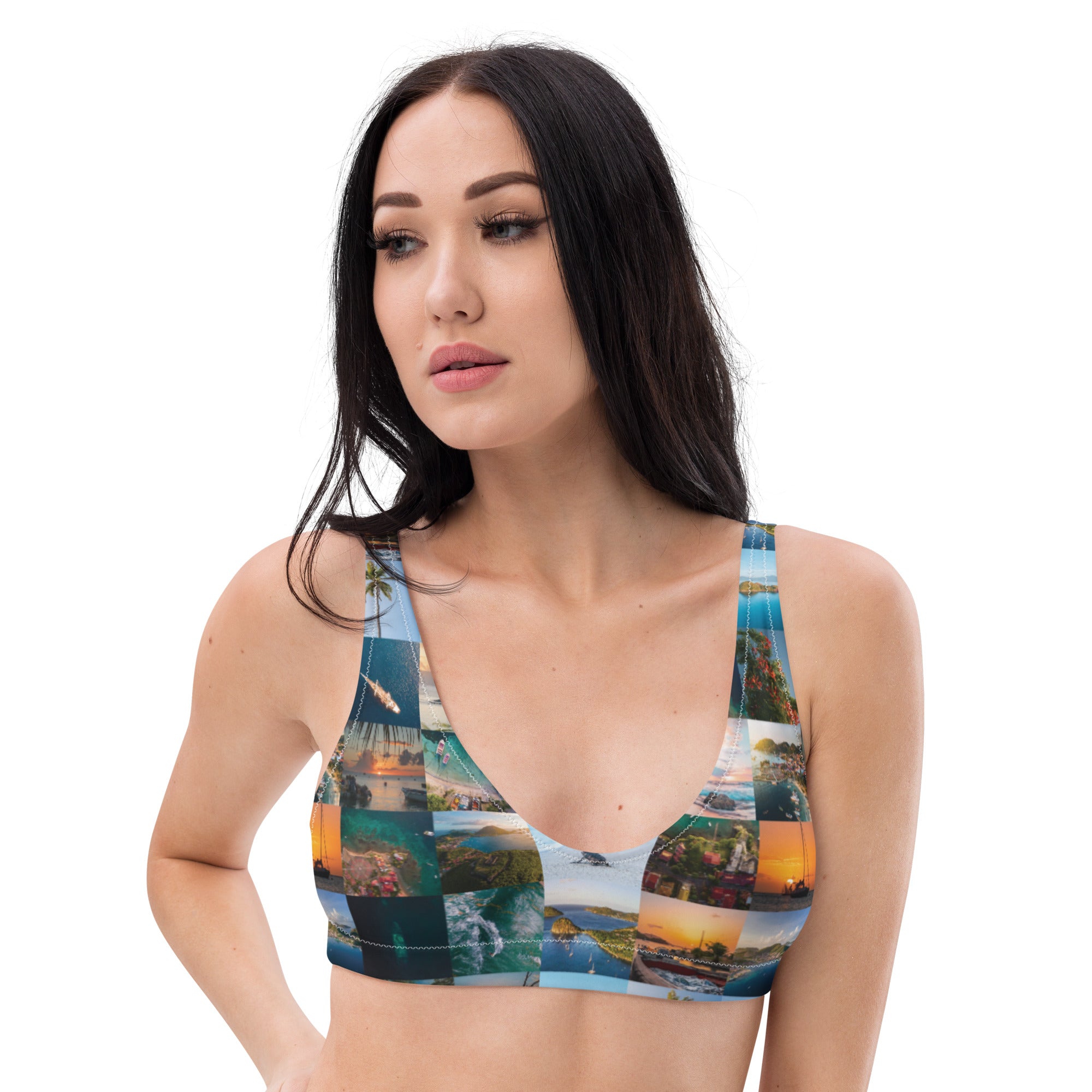 Haut de maillot de bain éco-responsable rembourré
