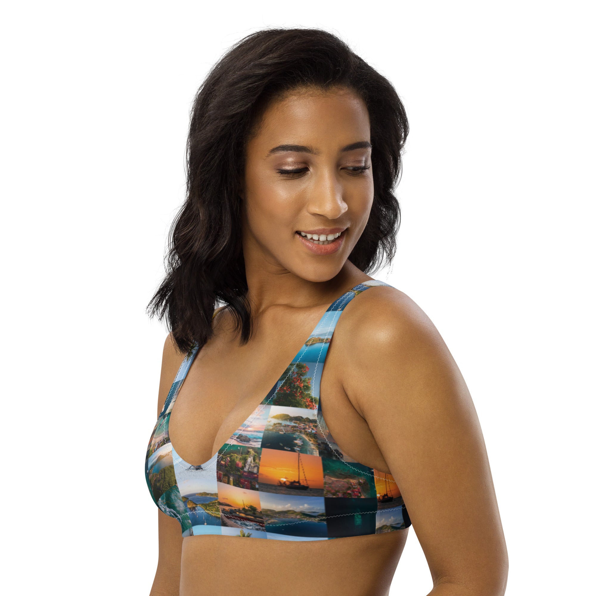 Haut de maillot de bain éco-responsable rembourré