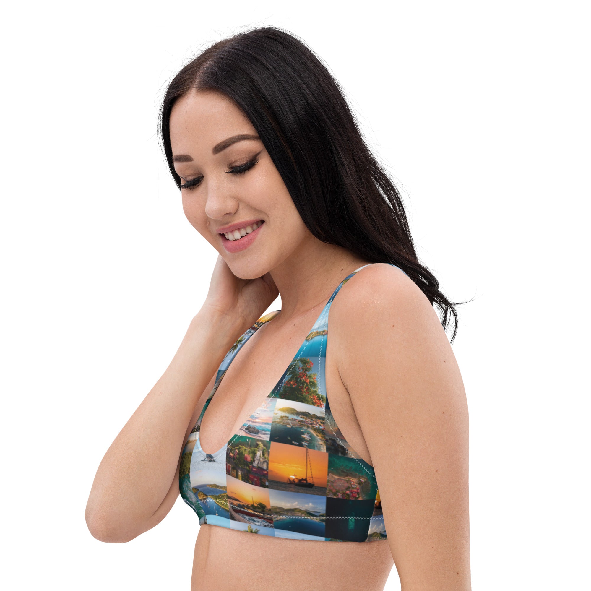 Haut de maillot de bain éco-responsable rembourré
