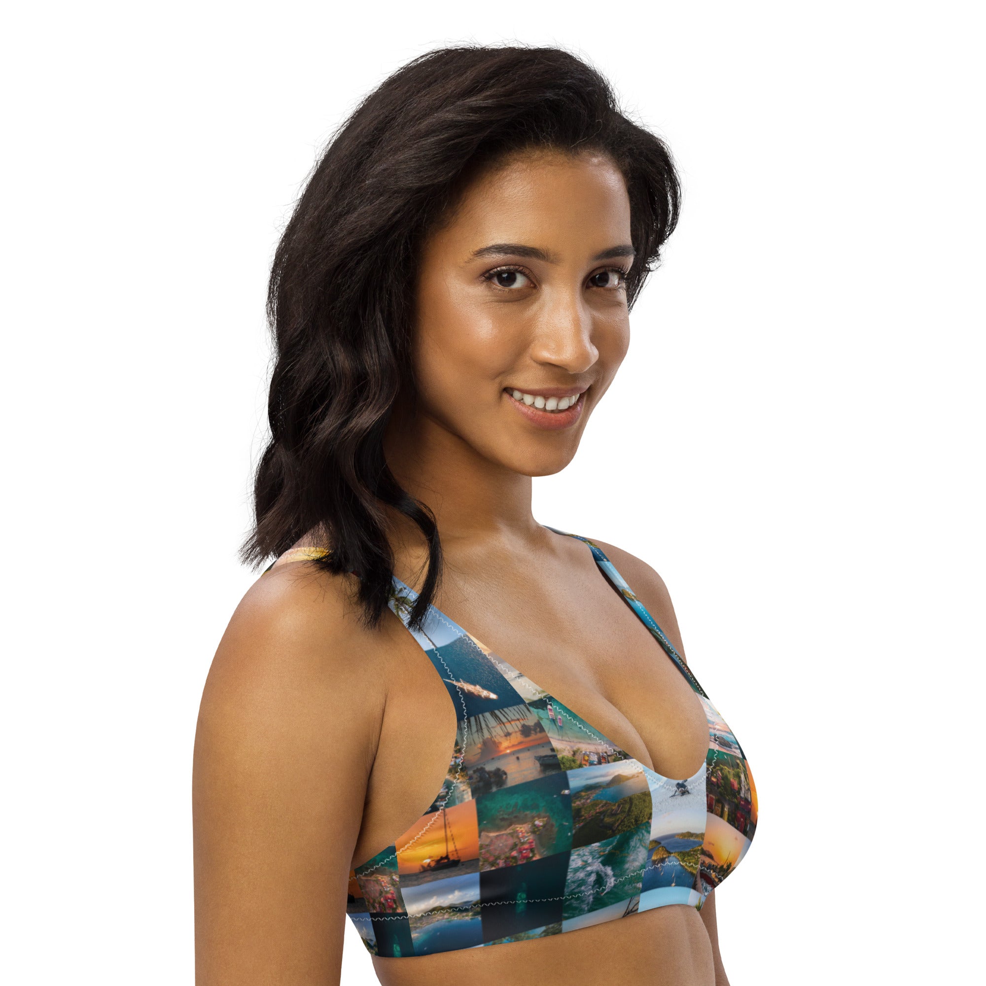 Haut de maillot de bain éco-responsable rembourré