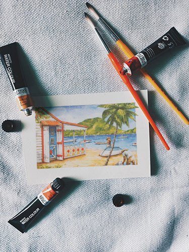 Aquarelle - Baie des saintes