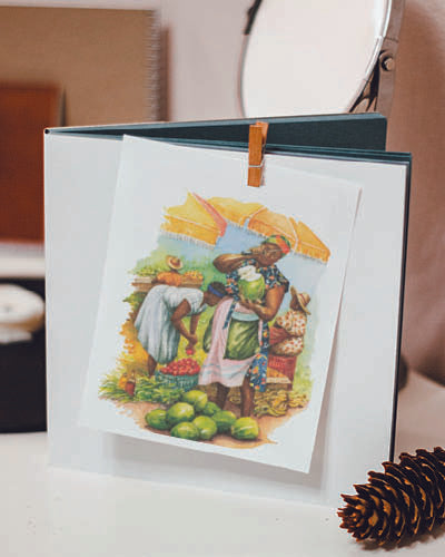 Aquarelle - Noix de coco