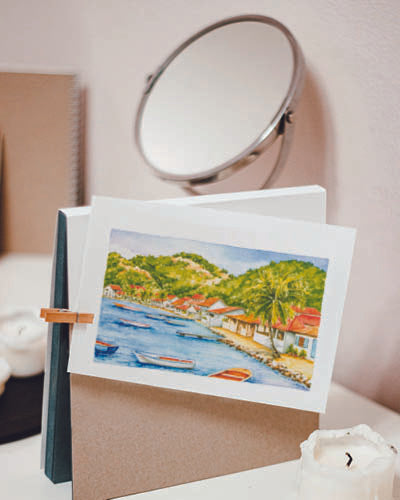 Aquarelle - Mouillage