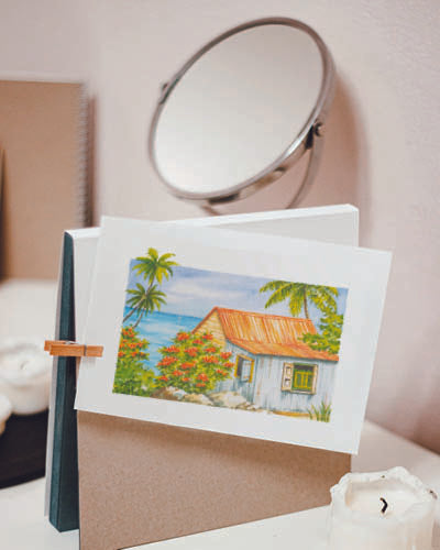 Aquarelle - Kaz bord de mer