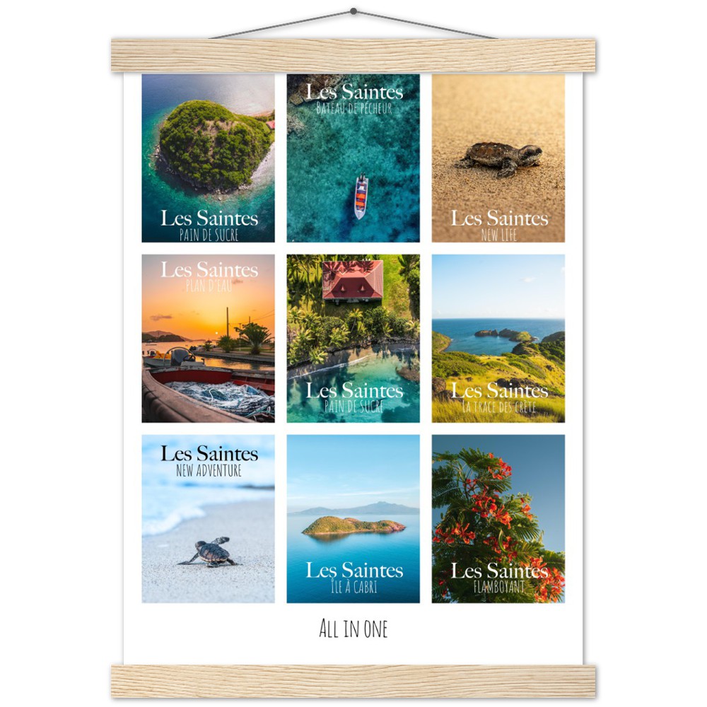 Affiche et support bois, ALL in one