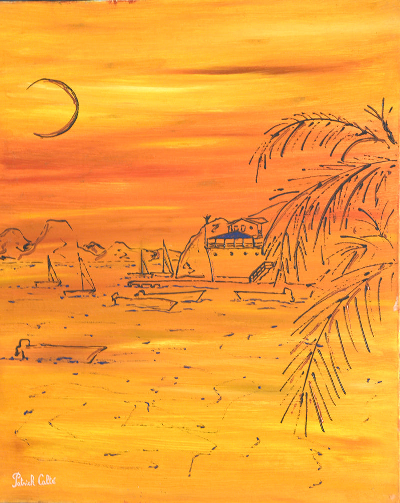 La maison bateau - 50x60